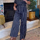 Loose Striped Two Piece Set