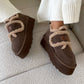 New Autumn and Winter Women's Natural Suede Shoes