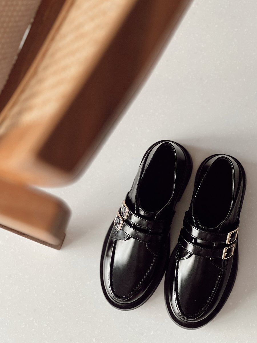 Autumn Shiny Leather Loafers