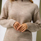 Ladies Casual Wool Knitted Two-Piece Set