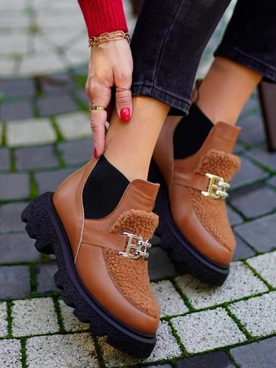 Women's Fall Buckle Boots