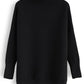 Cozy Ribbed Turtleneck Black Sweater