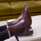 Casual Comfortable Chunky Heel Thick Sole Chelsea