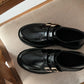 Autumn Shiny Leather Loafers