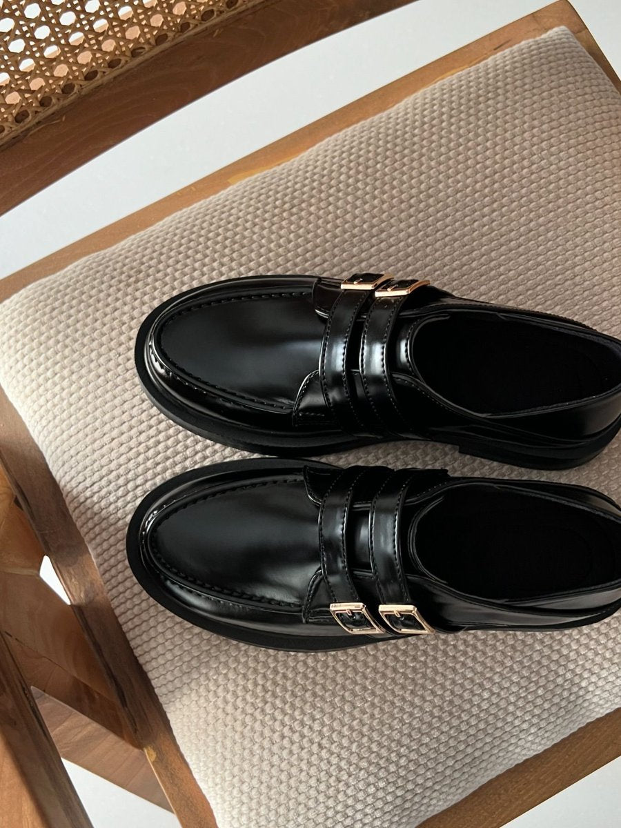 Autumn Shiny Leather Loafers