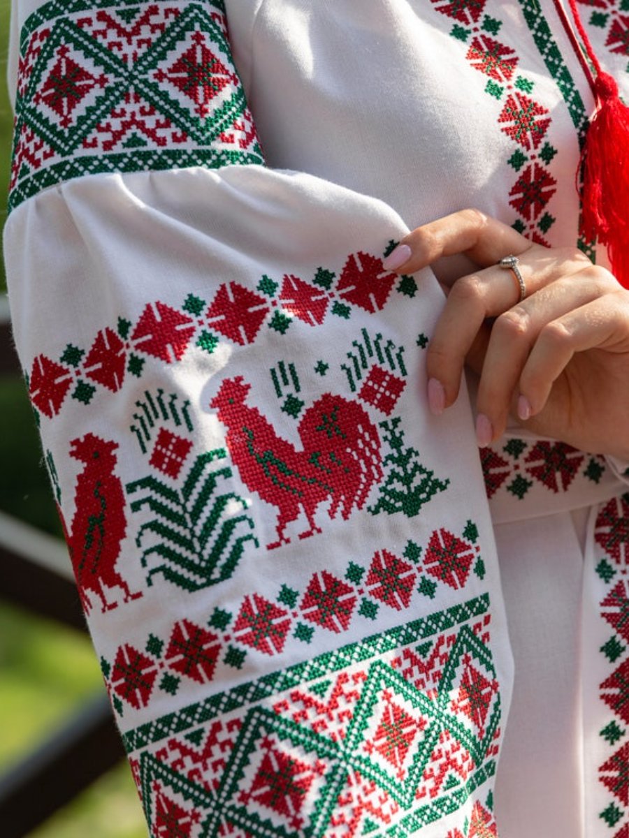 Elegant White Floral Embroidered Dress