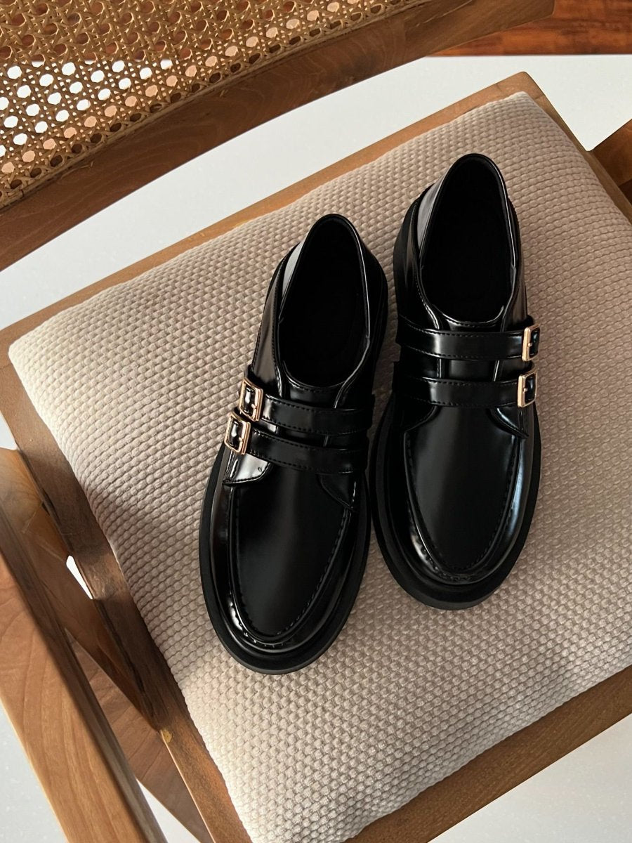 Autumn Shiny Leather Loafers