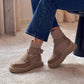 Women's Knit Strap Flat Sneaker Boots