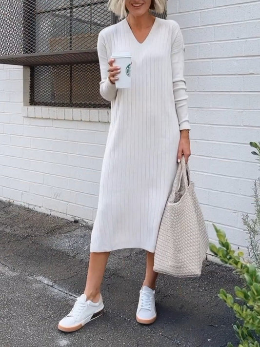 Autumn Knit Sweater Dress