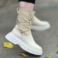 Ladies Lace-up High Top Boots (Two-way Wear)