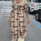 Long Sleeve Silk Loose Knit Dress