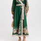 Fall Green Printed Long Sleeve Dress