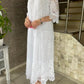 Loose Lace Trim Fashion Long Sleeve Dress