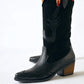 Suede Detailed Embroidered Pointed Toe Western Boots