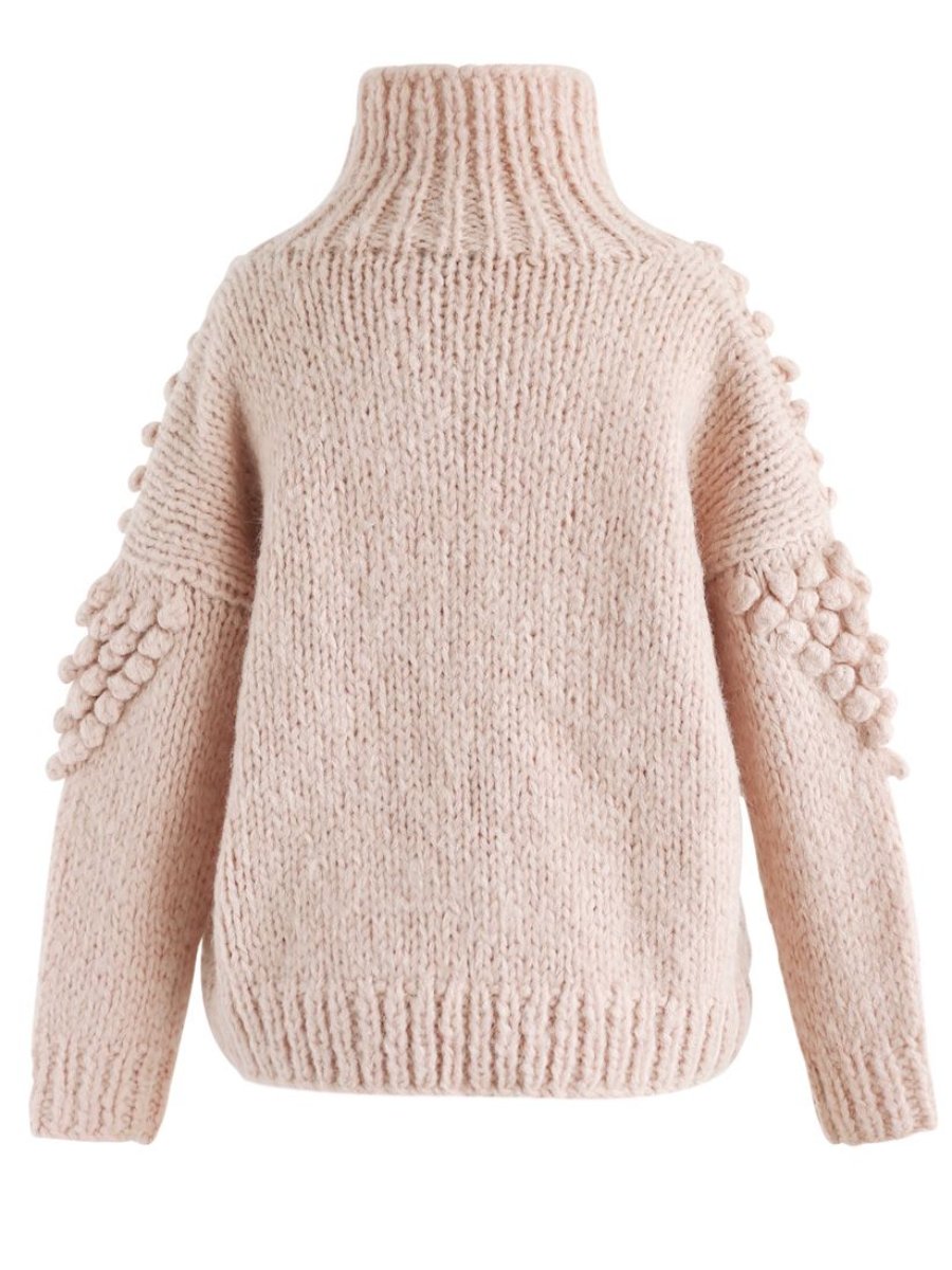 As Peppy As You Are Pom-Pom Turtleneck Sweater