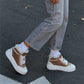 Suede Natural Sheep Wool High Top Sneakers