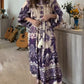 Long Sleeve Belted Floral Maxi Dress