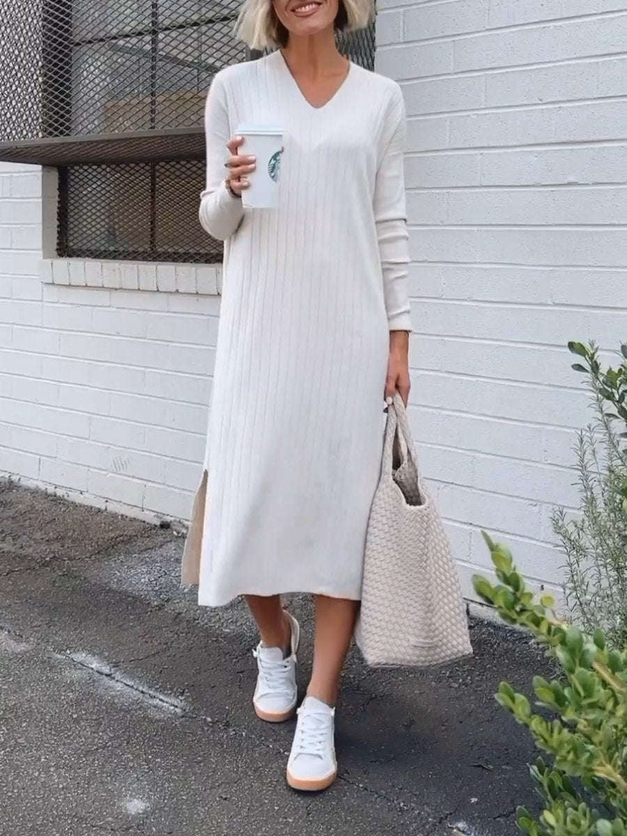 Autumn Knit Sweater Dress