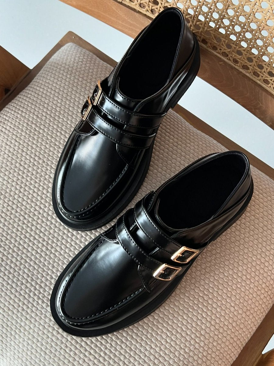 Autumn Shiny Leather Loafers