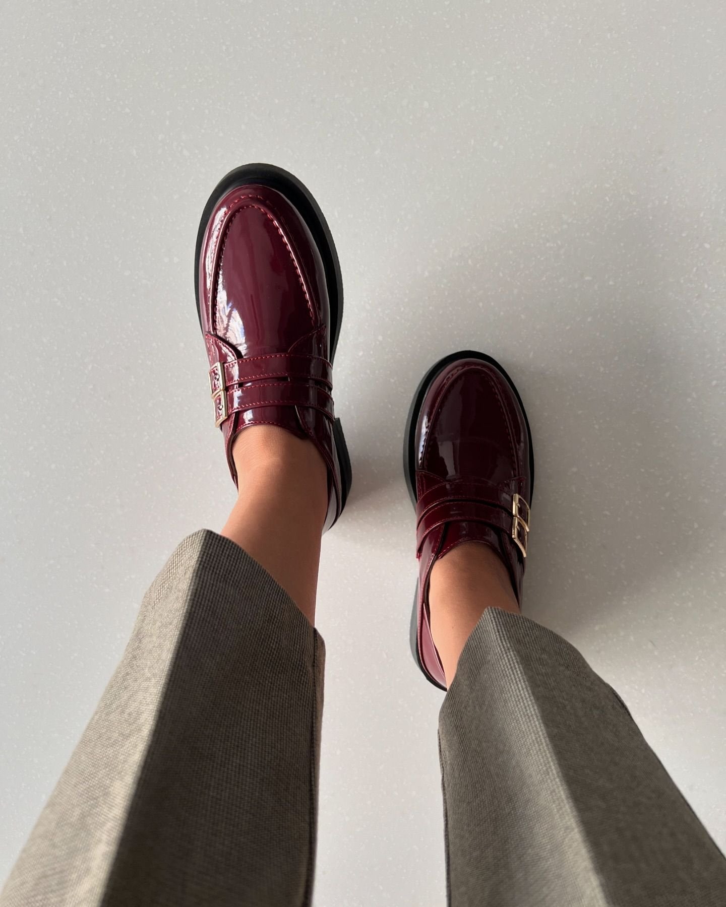 Autumn Shiny Leather Loafers