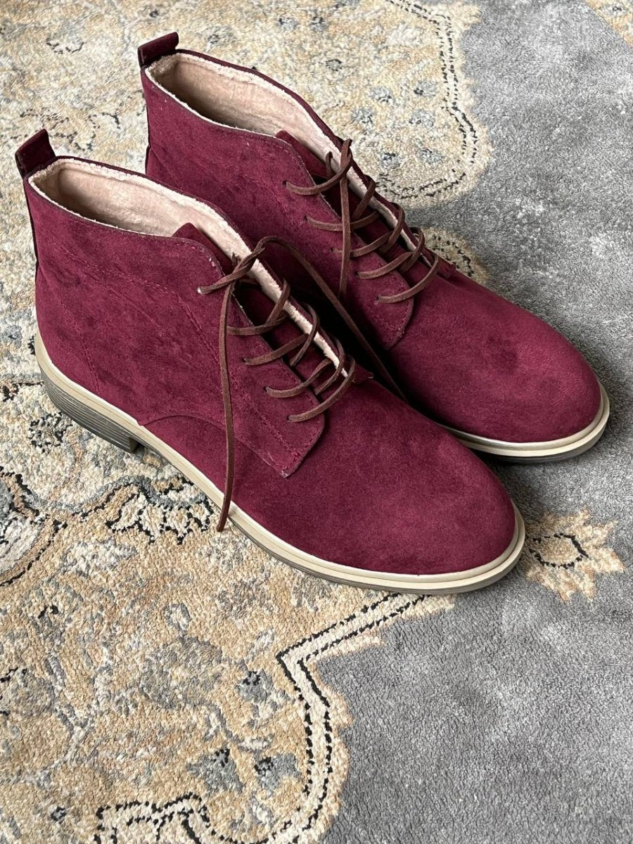 Women's Suede Casual Flat Boots