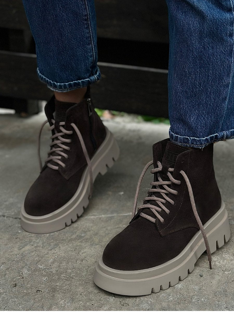 Women's Fall Suede High Top Boots