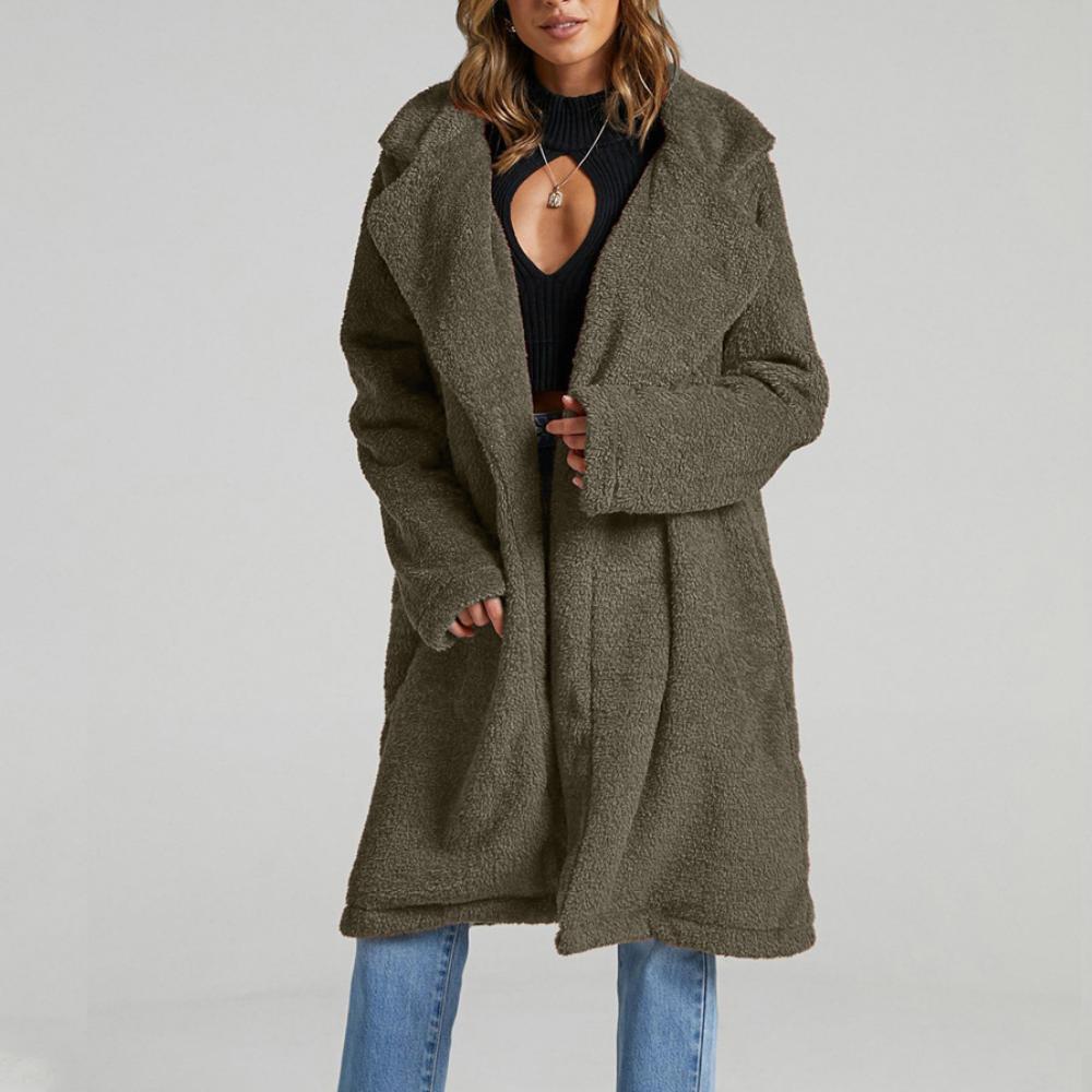 Long Autumn Lapel Coat