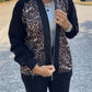 Fashion Slim Fit Elegant Leopard Print Coat