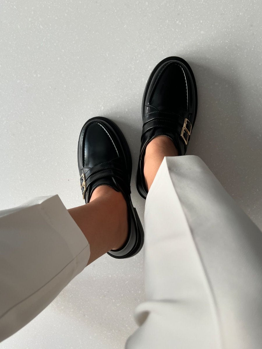 Autumn Shiny Leather Loafers