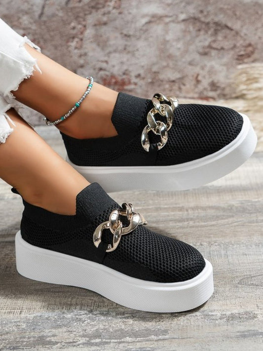 Women's Thick-soled Breathable Low-top Loafers