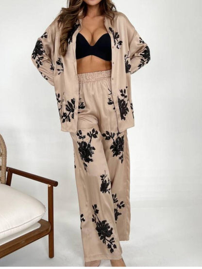 Loose Printed Fashionable Two-piece Set