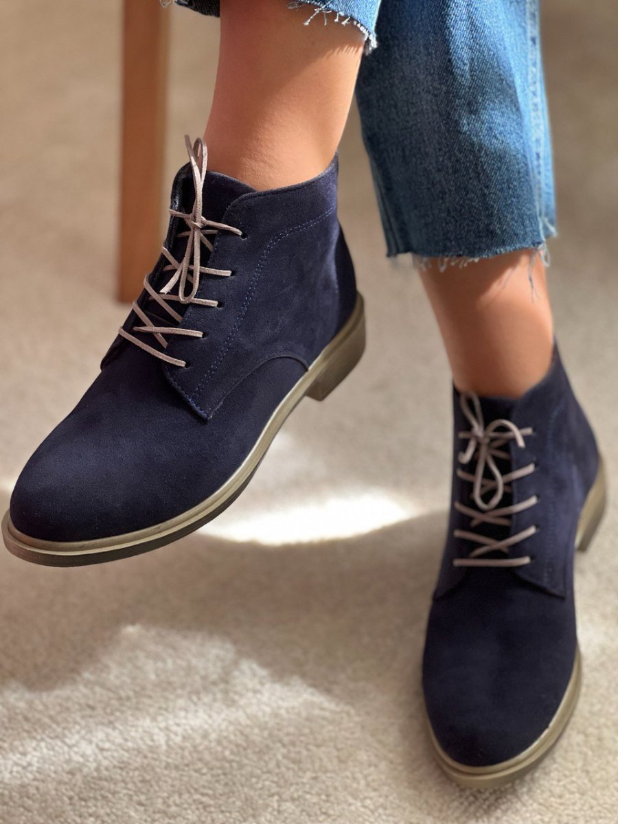 Women's Suede Casual Flat Boots