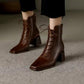 Ladies Lace-up High Top Leather Boots