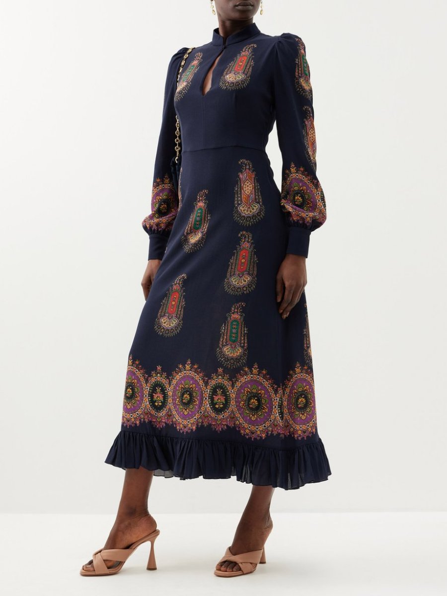 Paisley Print Dress