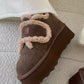 New Autumn and Winter Women's Natural Suede Shoes