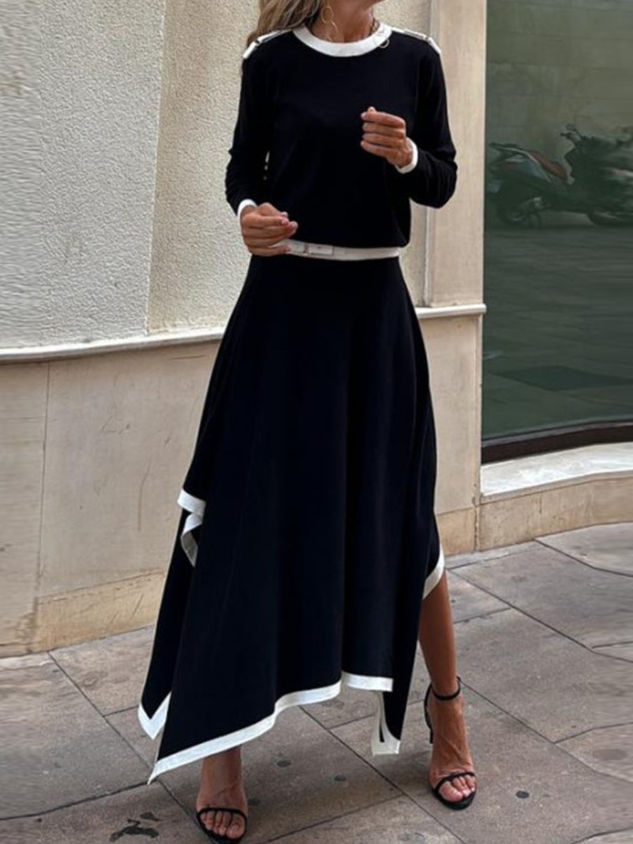 Long Sleeve Smple Loose Dress