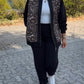 Fashion Slim Fit Elegant Leopard Print Coat