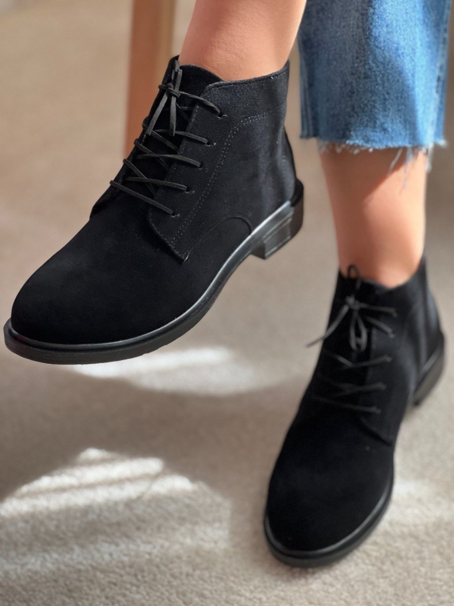 Women's Suede Casual Flat Boots