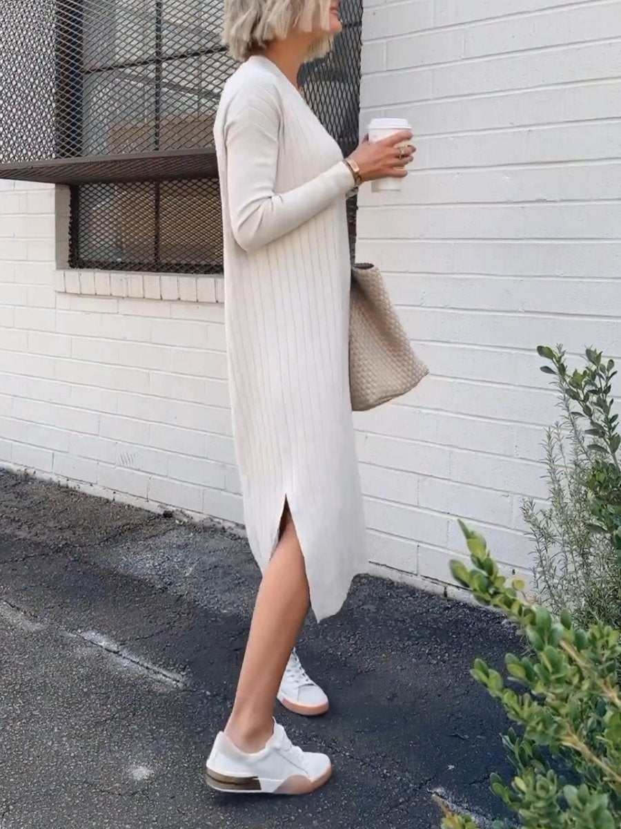 Autumn Knit Sweater Dress