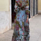 Fashion Long Sleeve Floral Loose Maxi Dress